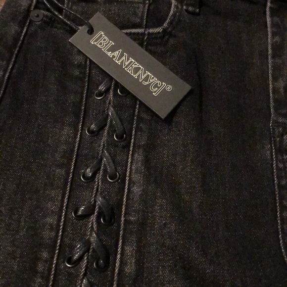 Blank NYC Black Denim Jeans Skirt M - Picture 6 of 6